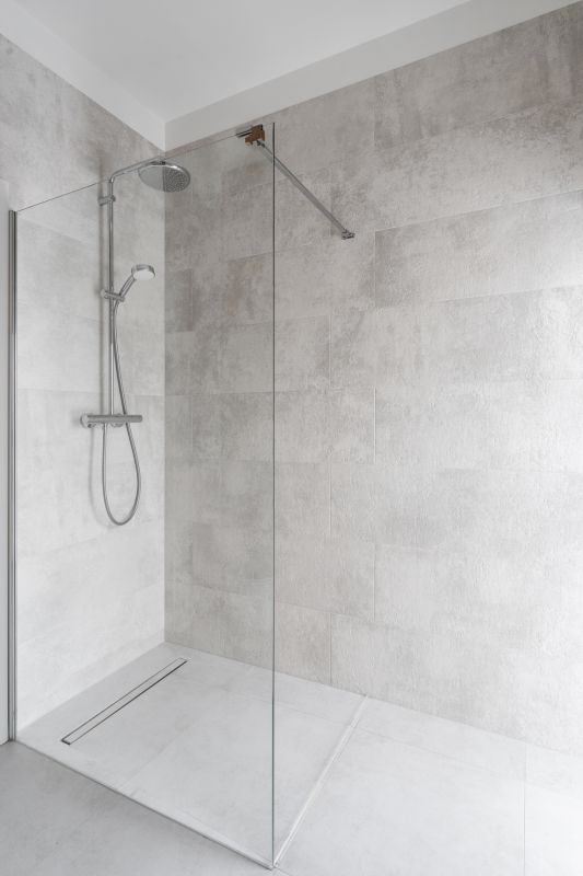 Rain Shower Head in a Contemporary Bathroom
